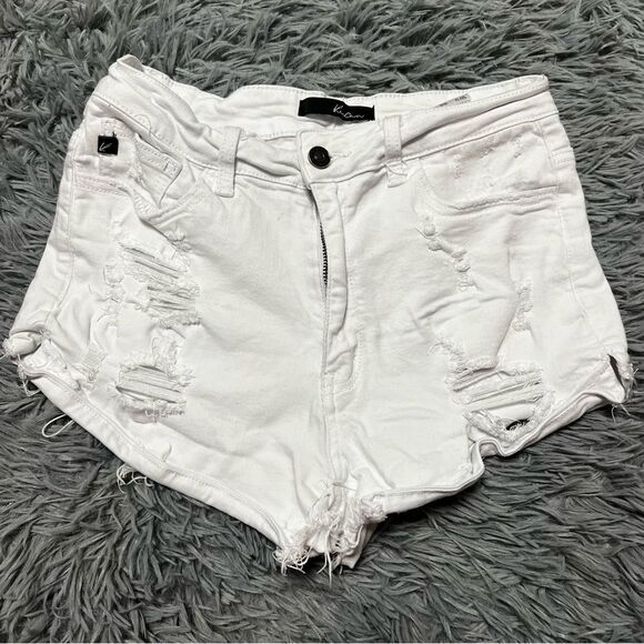 Kancan White Jean Shorts Size 9/28 - Picture 1 of 8
